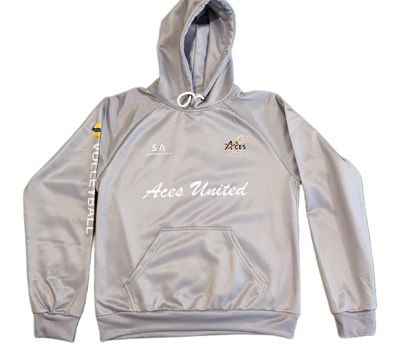 Aces United Volleyball custom sublimated hoodie, made by CustomHoodie (VS Wear)